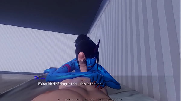 Scary & Slutty Blue Demon Rides Big COCK- Bound By Lust- Game