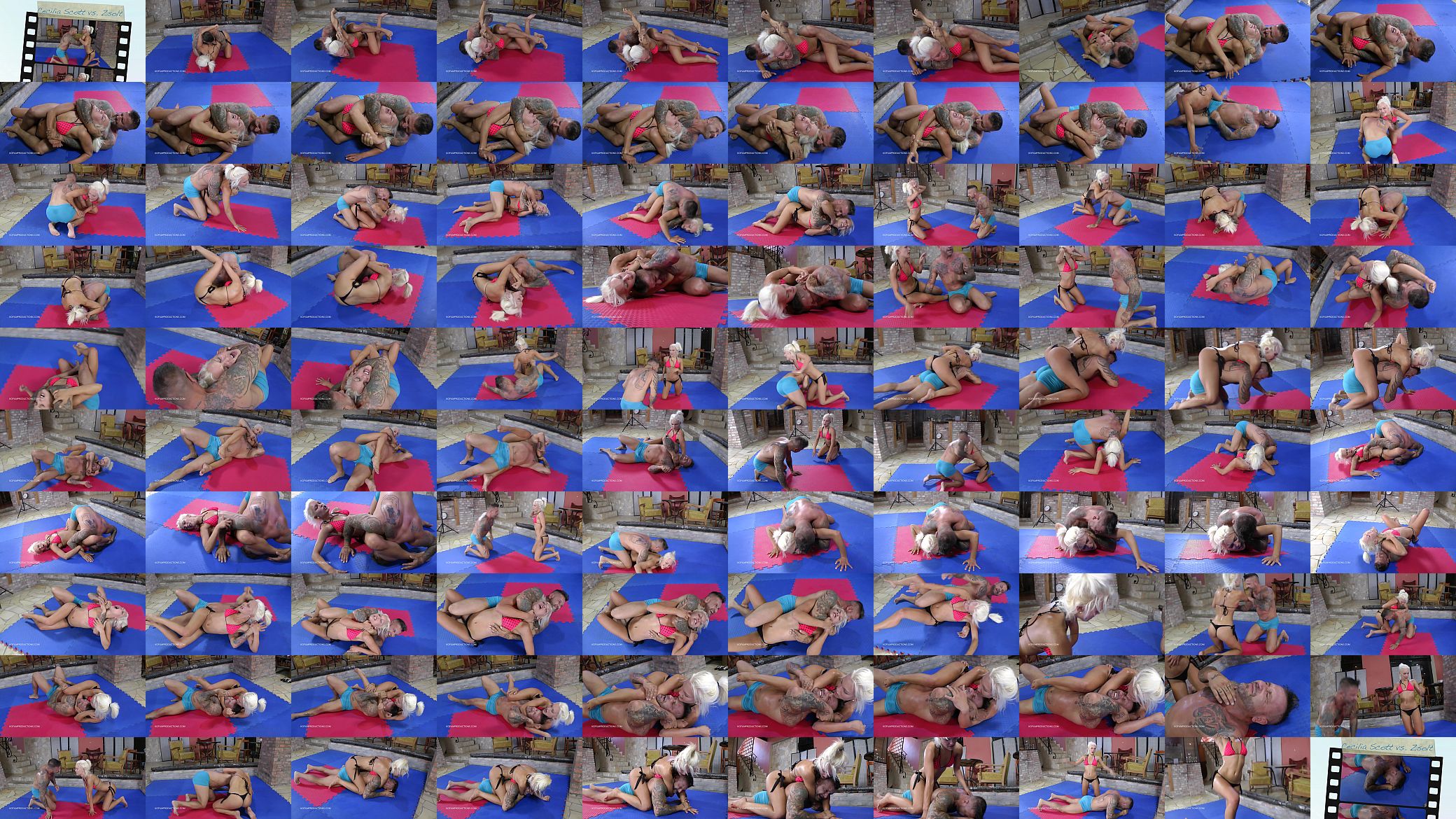 Cecilia Scott vs. Zsolt - bikini mixed wrestling 预览图