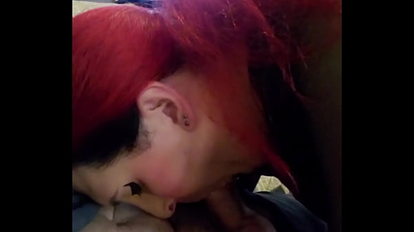 Shemale sucks Daddy dick gets throat fucked and swallows his nut
