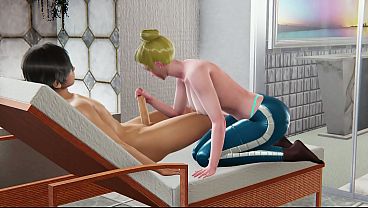 Sexy Helena with Big Tits and Ass in 3D Animation - Hot Handjob for Big Dick on Bed, Intense Wet Big Tits Titfuck with Moans, and Undertable Mouth Fuck Finished with Cum in Mouth - Rule34 Hentai