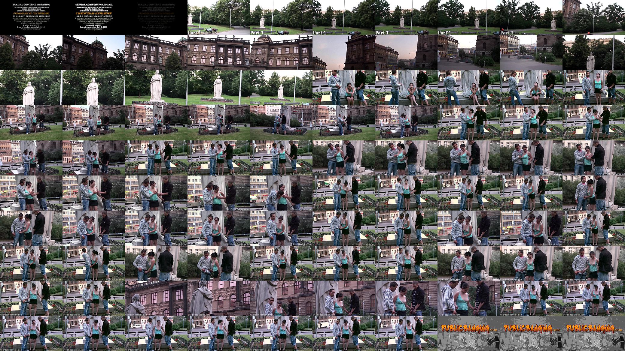 Group of teens PUBLIC street sex by a famous statue PART 1 预览图