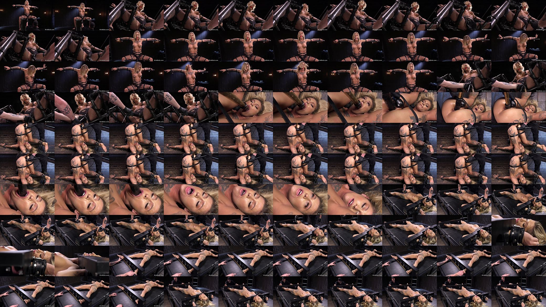 Busty alt blonde in different bdsm devices 预览图