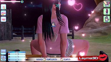 Hot anime cute lady 3d big boobs- Touch full body part and pressing her sweat boobs