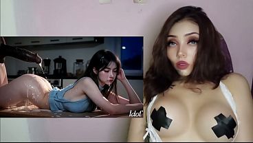 Busty Korean girl trying out a big cock - Generated by "Idol" Channel