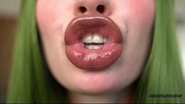 Cute elf girl kisses you with plump sweety lips
