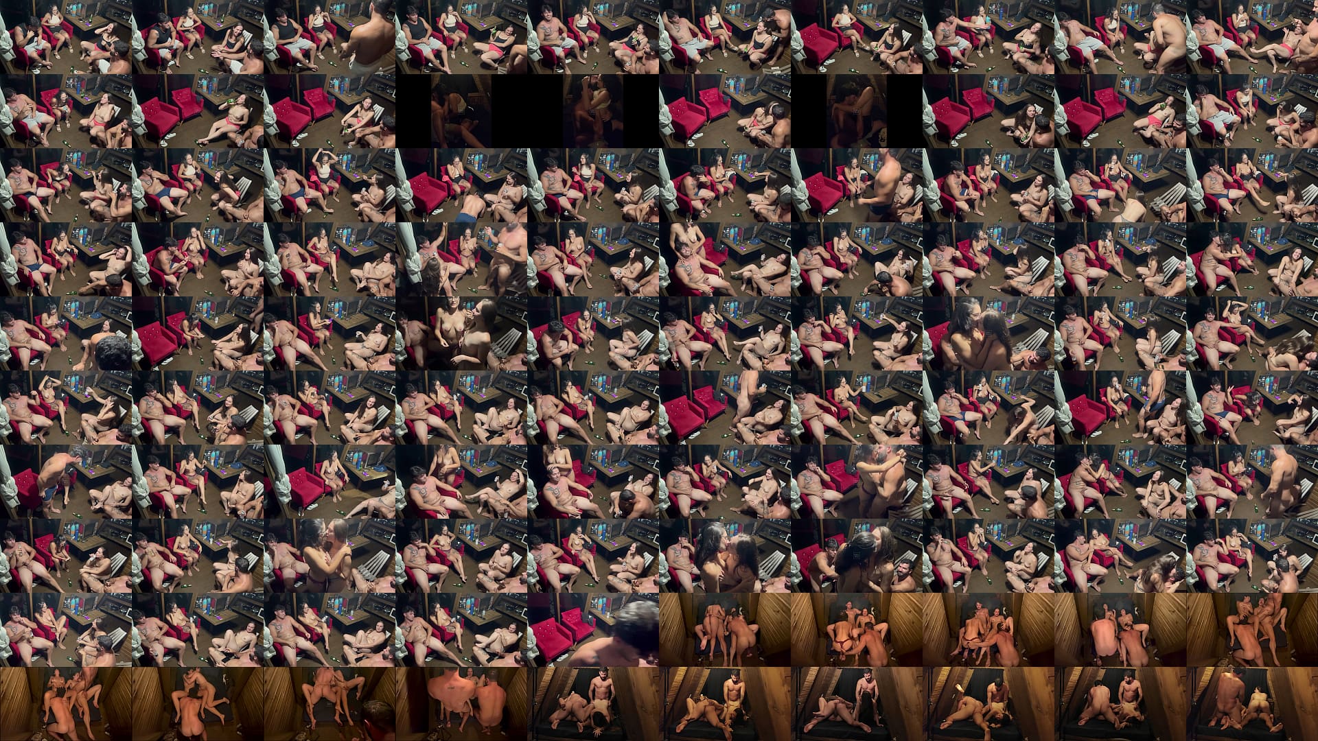 Playful interaction between couples ends in an orgy. 预览图