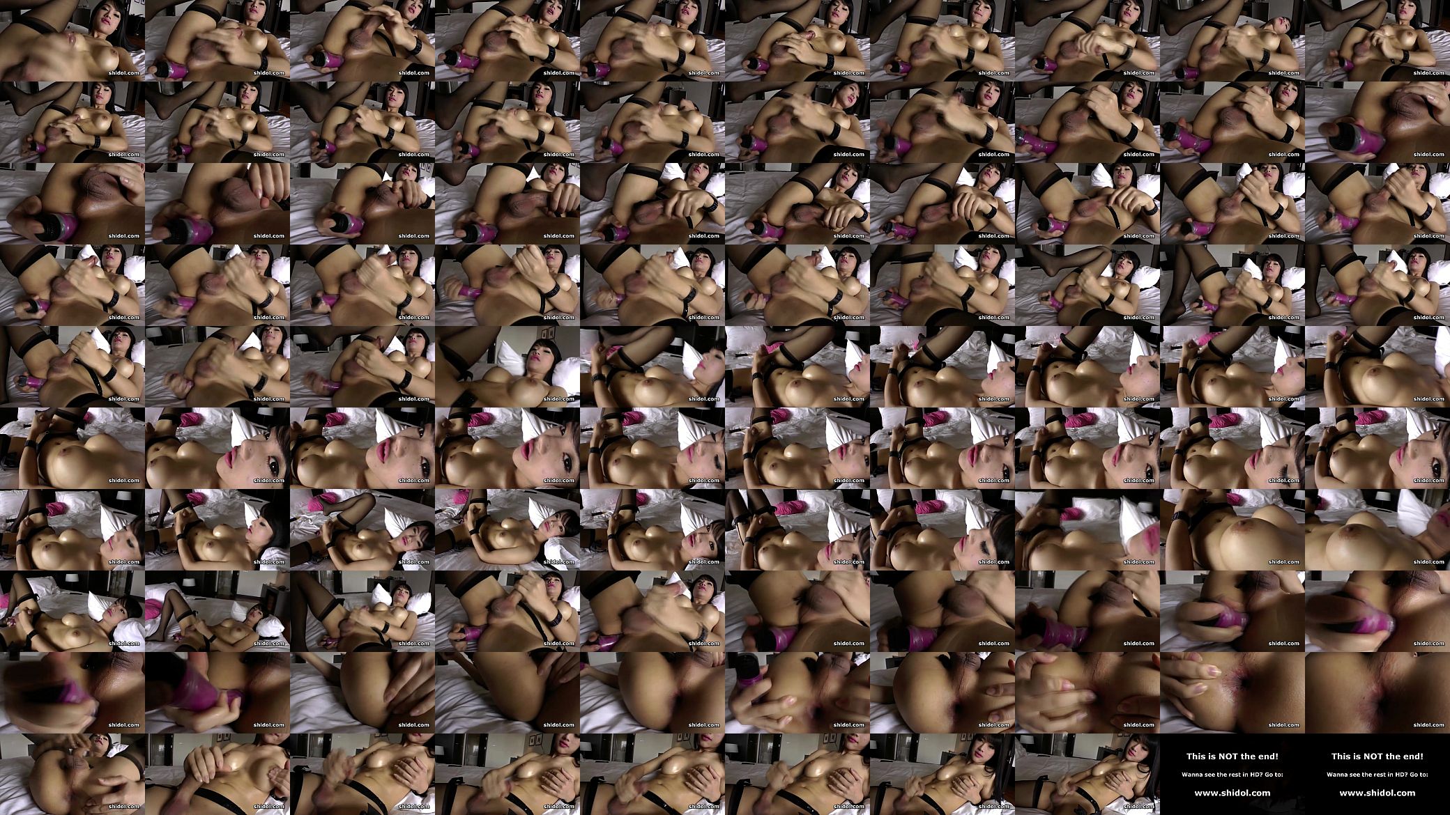 Tgirl Bee dildo fucking and gaping butt hole 预览图