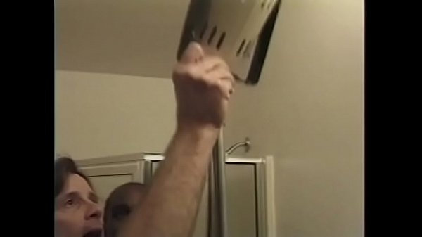 Ebony MILF with small tits gets double penetrated in the toilet