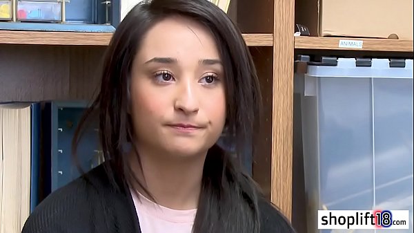 Bad policeman set up necklace to sexy brunette teen