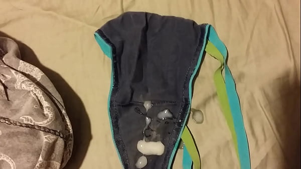 Cum on wife's dirty panties