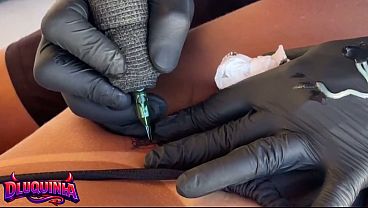 She was nice and smooth getting the tattoo while her friend had fun with the tattoo artist.