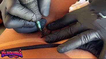She was nice and smooth getting the tattoo while her friend had fun with the tattoo artist.