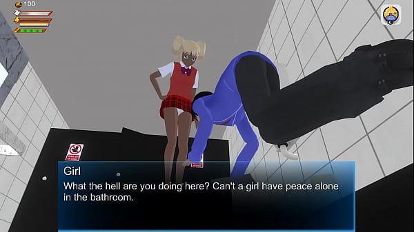 3d game bathroom humiliation: Shopowner doesn't pay unless she sits on your face