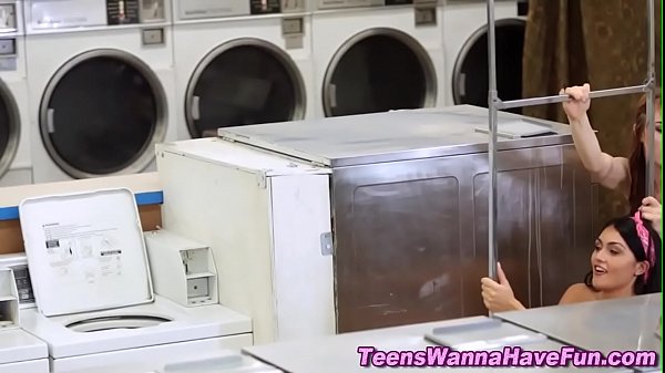 Teen jizzed in laundrette