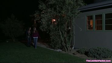 Teen babe doing it at home with her big tit lesbian sugarmom