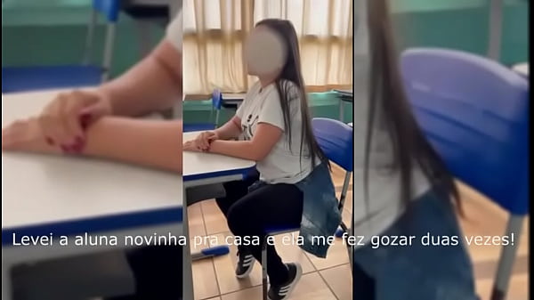 ALUNA TRANSANDO COM PROFESSOR EM TROCA DE NOTAS...