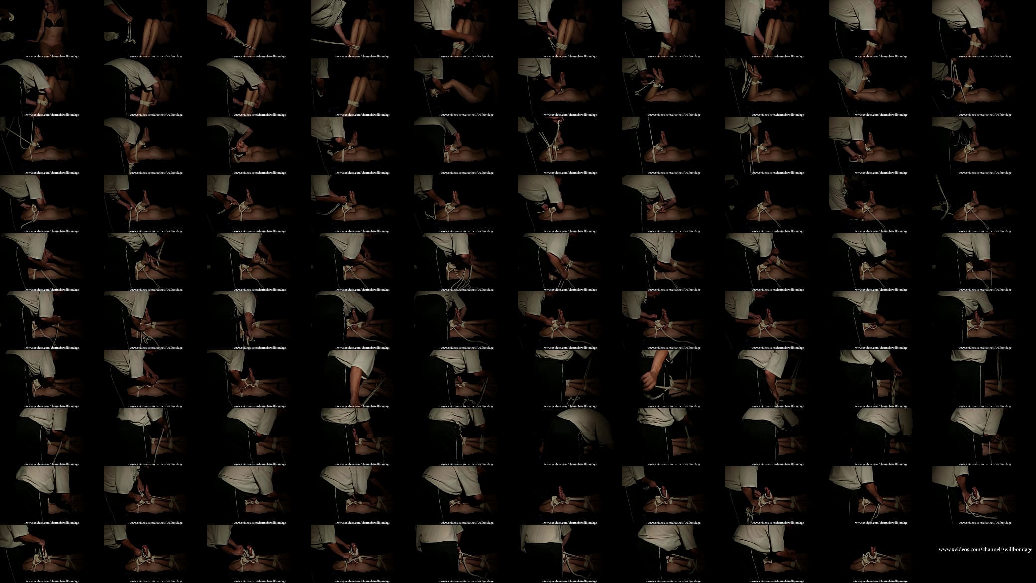 Sofi  Hard Evening Bondage with White Cotton Ropes  Part 1 预览图