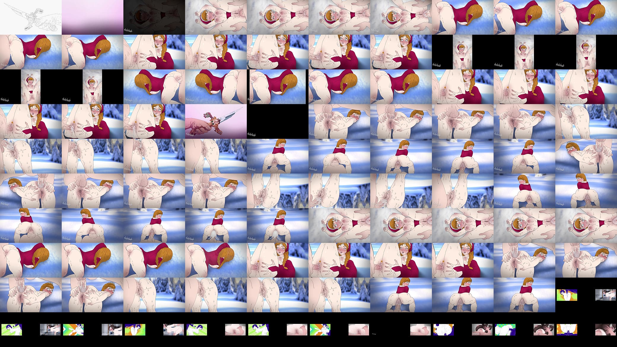 Anna fucked in the snow ! Frozen Anime hentai cartoon 预览图