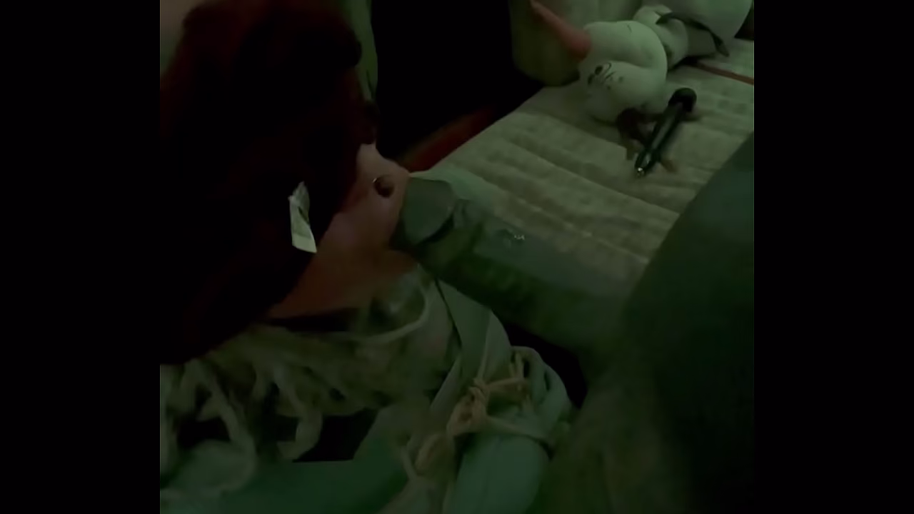 Blindfolded Tattooed Tease In The Small Dark Space Balls Deep Throat, Anal, Facial Reward