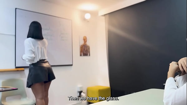 MILF teacher gives a class on how to fuck 18 year old boy and nerdy girl in a hot threesome in the classroom! Kylei Ellish, Pierina Seymur & Pipe Boy