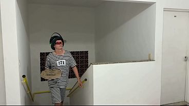 Delivery driver makes a delivery and has sex with a hot brunette who was home alone.