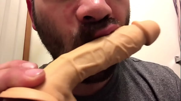 Teasing my mouth with my dildo then deep throat...
