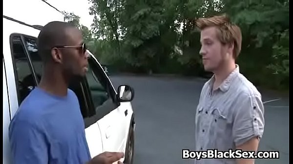 White Sexy Teen Gay Boy Enjoy Big Black Cock De...