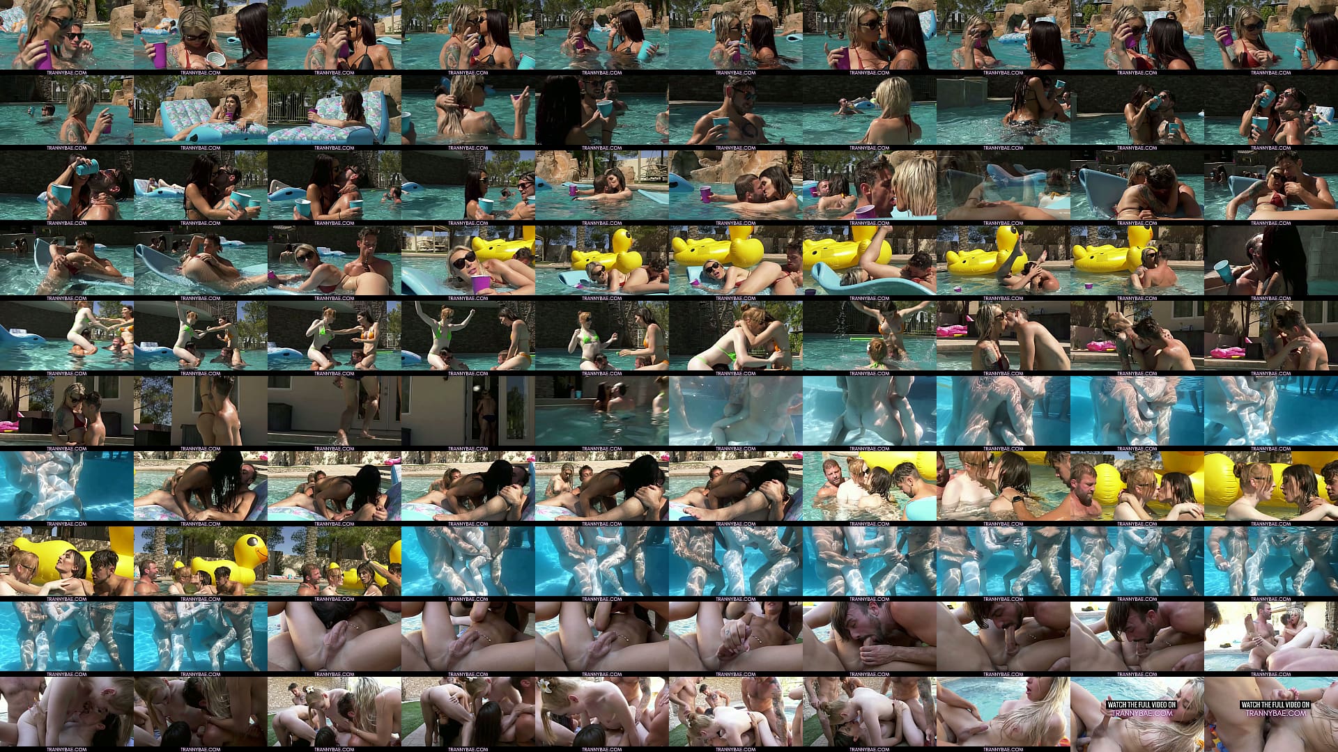 Pool Party Turns Into Wild Shemale Orgy 预览图