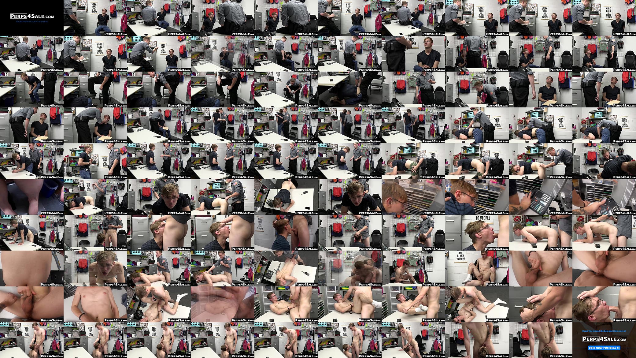 Perps4Sale.com - Cole Church &amp; Darron Bluu - Homo perp Darron Bluu dominated by sweet officer Cole Church 预览图