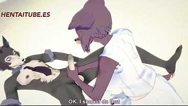 Beastars Furry Yiff Hentai - Legosi x Juno Jerk off, Boobjob and Anal with cum in her Tits and Ass