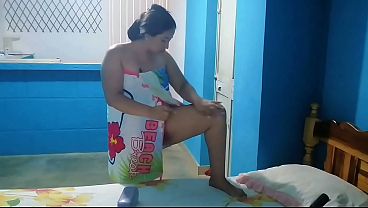 Brunette with a big ass loves it when people see her big, big ass.