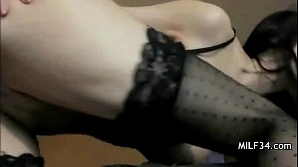 Big-breated horny milf's bedroom seduction