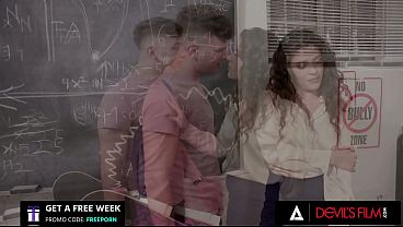 DEVILS FILM - Wild Teacher Victoria Voxxx Gets Ass Fucked And Cum In The Mouth By Her Student