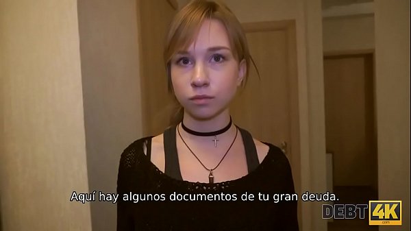 DEBT4k. Joven deudor paga deudas con boca y vag...