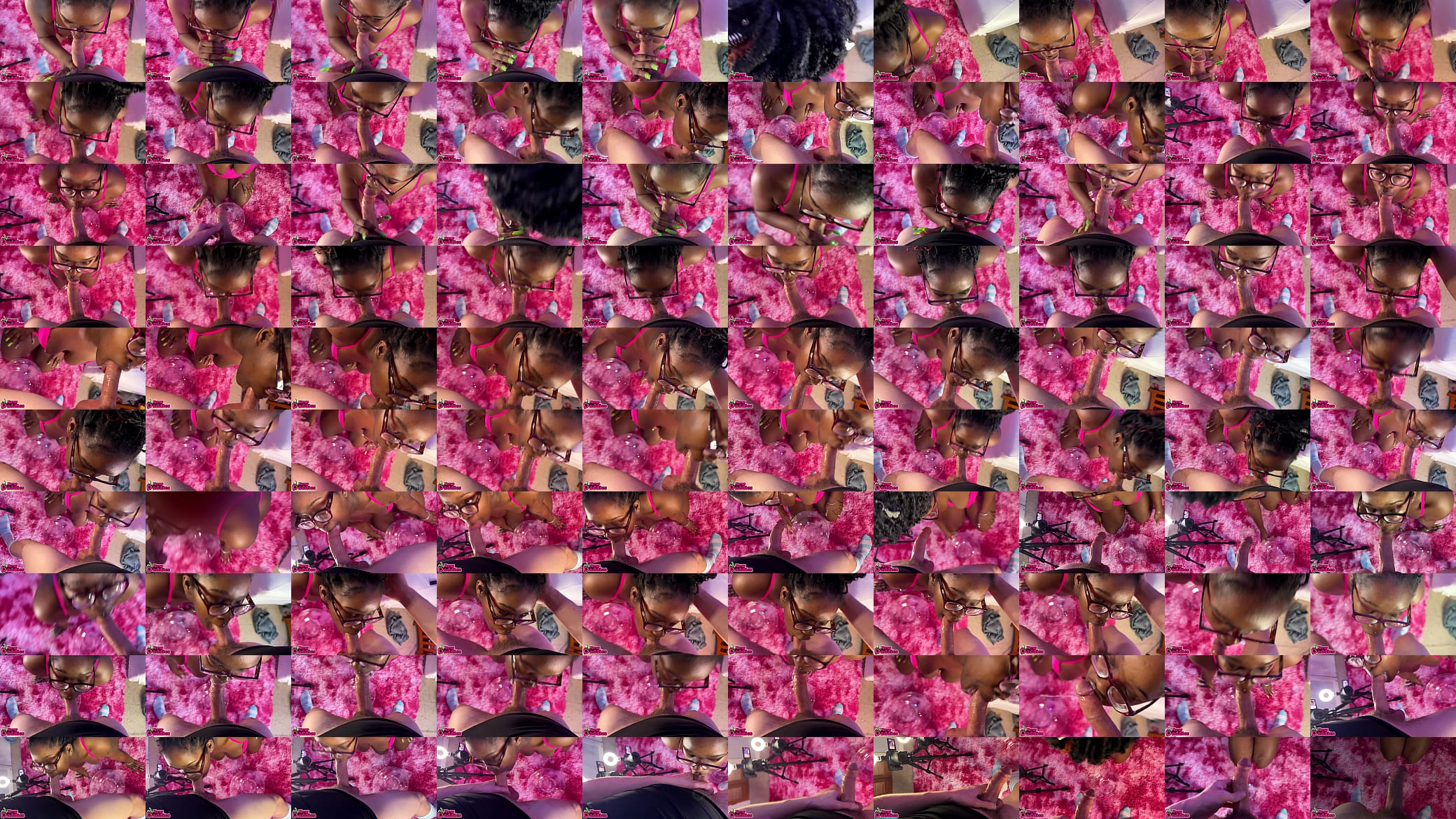 Black &amp; Ebony Throat Fucking Day 24/28 ~ POV Ebony Babe Slurping White Meat ASMR Blowjob 预览图