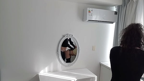 I dress as a woman and fuck a brunette in a thong