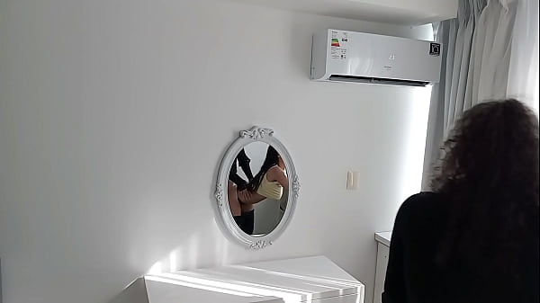 I dress as a woman and fuck a brunette in a thong