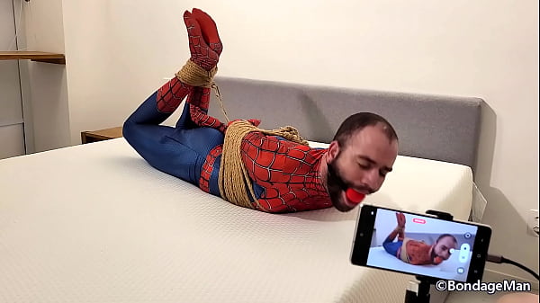 Edgard Spiderman tied up and gagged | Behind th...