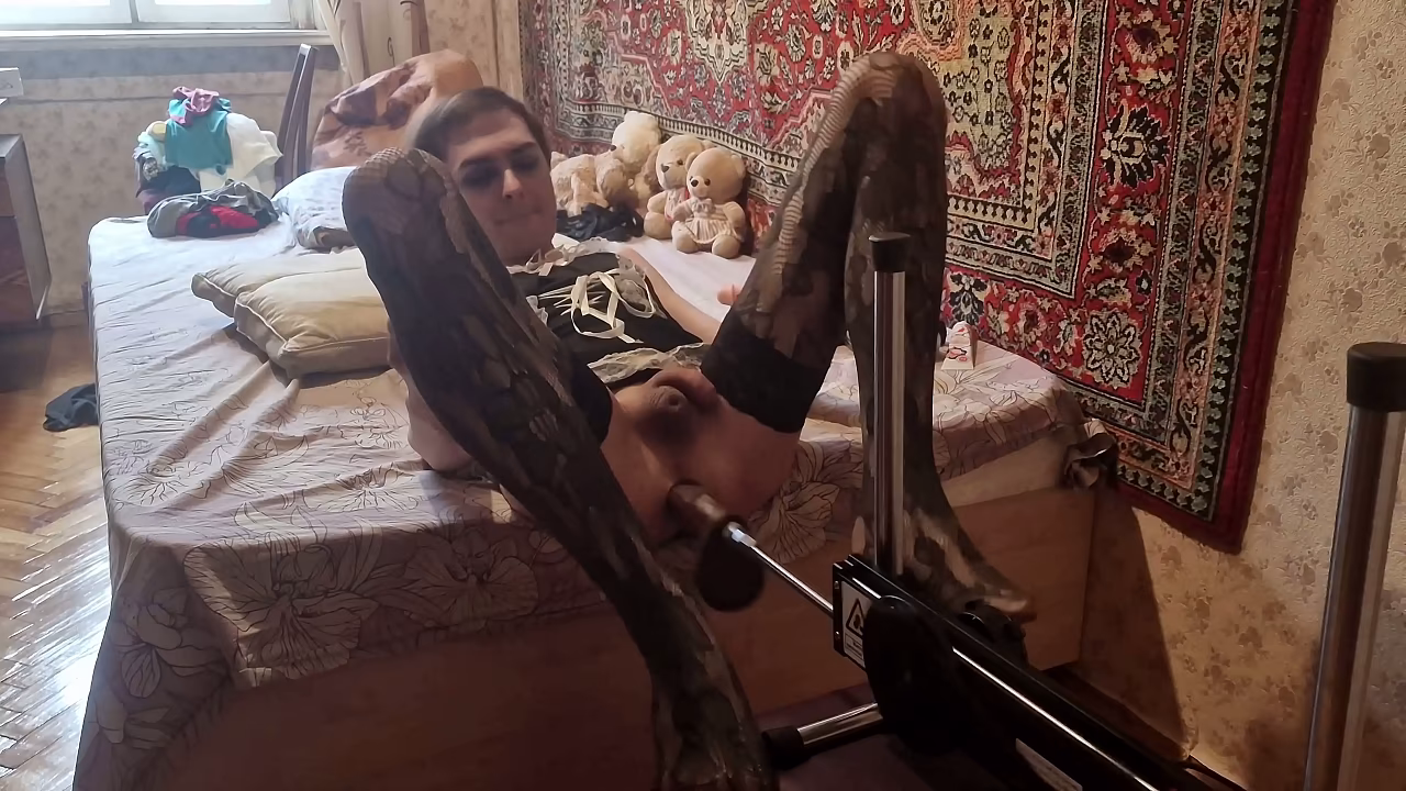 Sasha Earth Crossdresser homemade amateur anal Fuck Machine