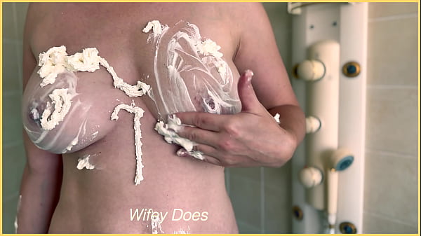 PREVIEW - Wife puts whipped cream on her big tits