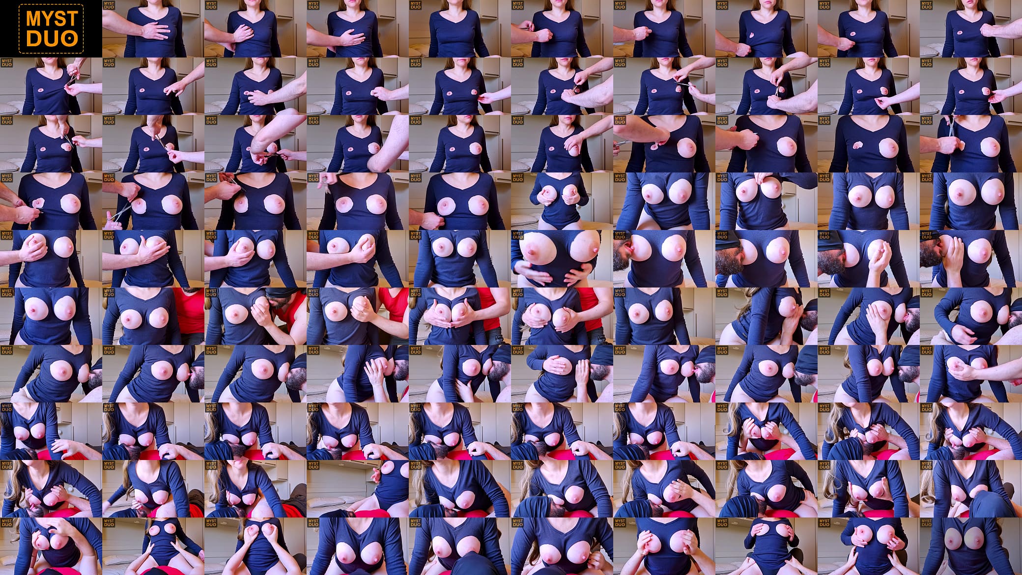 The blouse was pressing against my nipples, so he came up with a solution - Myst Duo 预览图