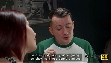 SHAME4K. The Secretary Seduced her Boss's Stepson and had Sex with him on the Office Desk