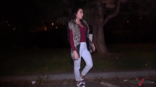 Russian babe found on night hunt of dude in van and cum covered ass