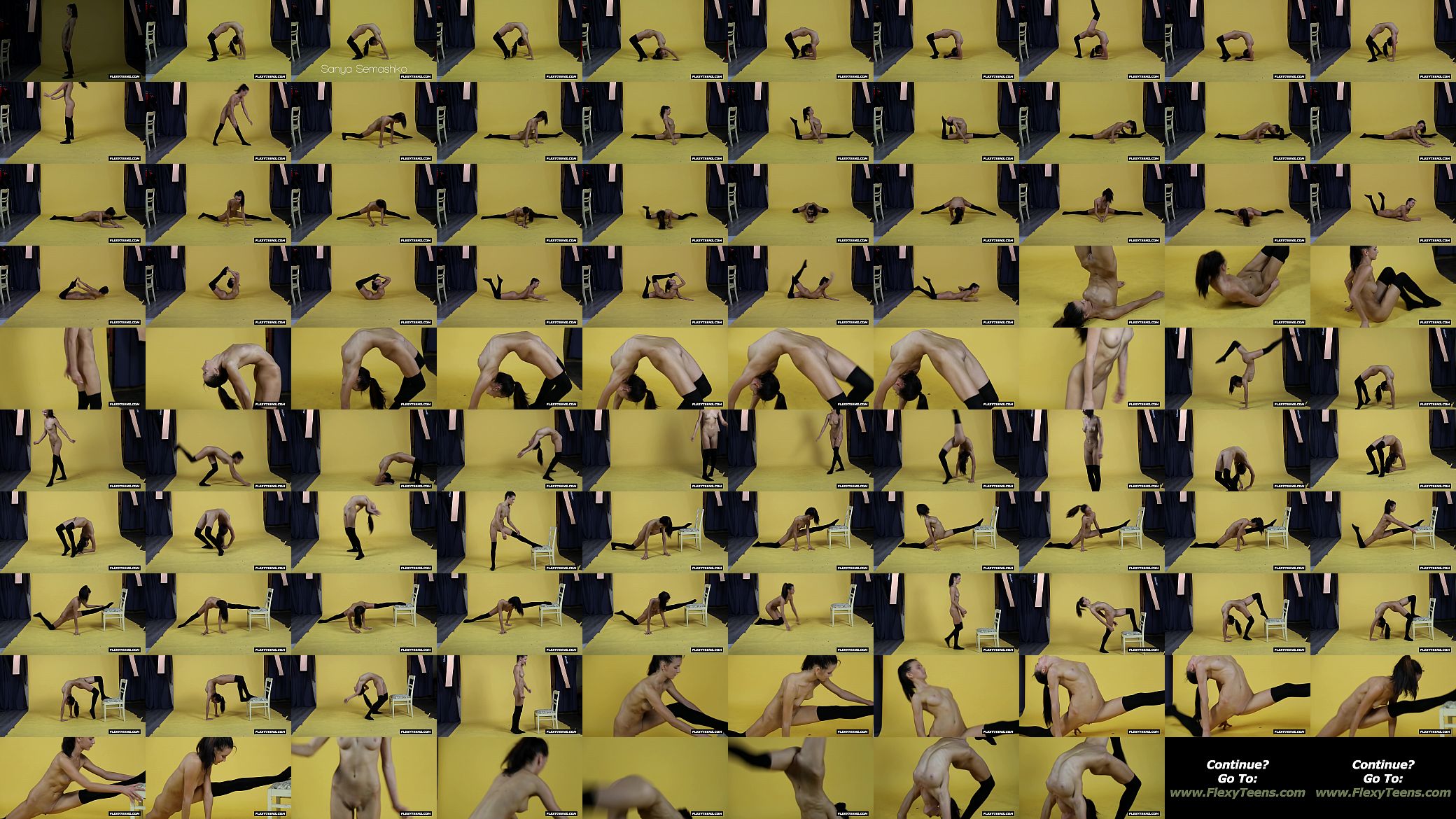 Talented naked gymnast in stockings 预览图