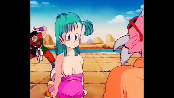 Crilin le enseña los senos de bulma a el maestro roshi