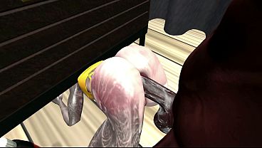 Second Life Black man fucks white woman roommate