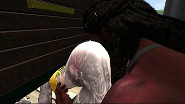 Second Life Black man fucks white woman roommate