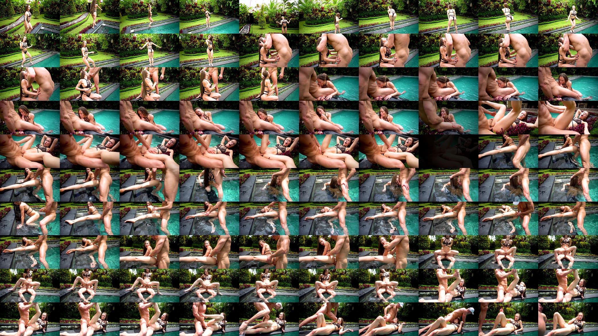 Beautiful babe fucked ass to mouth near the outdoor pool. Mia Bandini 预览图