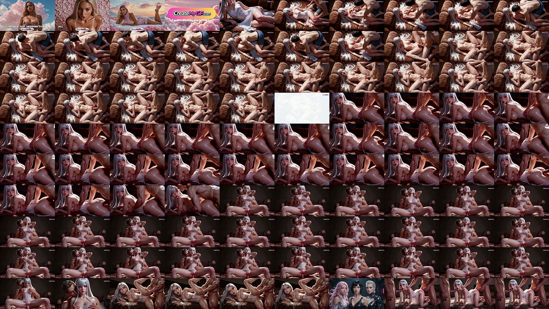 Beautiful women in a threesome action with big cocks - Ai generated 预览图