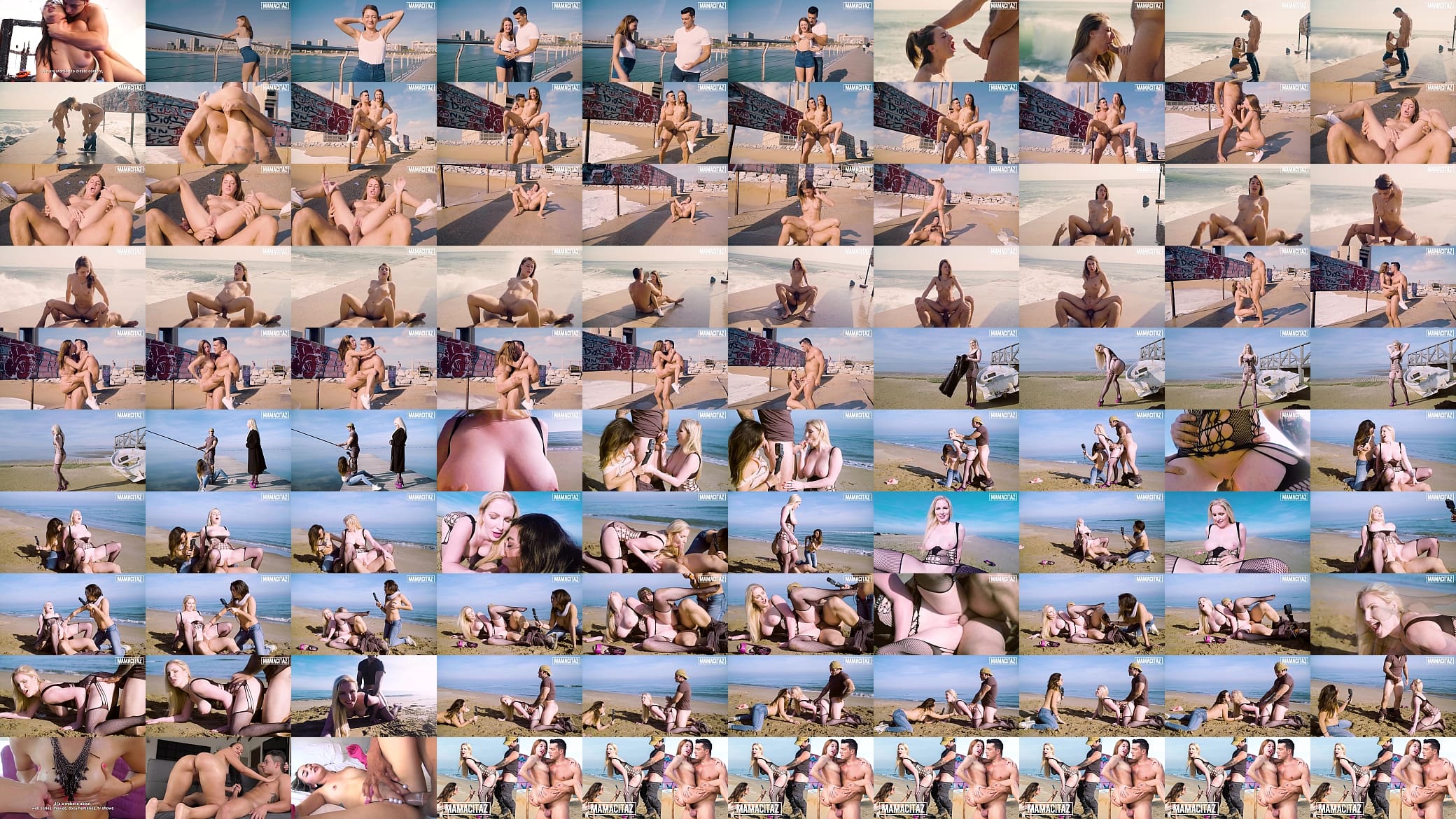 MAMACITAZ - (Sandra Wellness, Frida Sante, Georgie Lyall) - GORGEOUS GIRL FUCKED AT THE SEA SIDE - Beach Sex Compilation 预览图